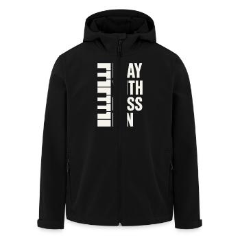 Pianiste classique Piano Life Musique Récital - Veste softshell homme en polyester recyclé Stanley/Stella - noir - Devant - AI Model Male 185 light (185cm)