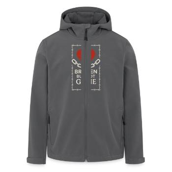 Awareness for parents of the decision - Men’s Recycled Softshell Jacket by Stanley/Stella - anthracite - Front - AI Model Male 185 light (185cm)