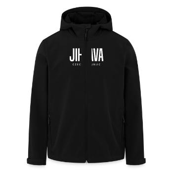 Jihlava, République tchèque - Veste softshell homme en polyester recyclé Stanley/Stella - noir - Devant - AI Model Male 185 light (185cm)