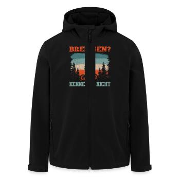 Mountainbiken BREMSEN? KENNE ICH NICHT Lustiges - Recycelte Männer Softshell-Jacke von Stanley/Stella - Schwarz - Vorne - AI Model Male 185 light (185cm)