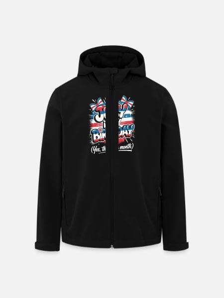 In July Birthday - Men’s Recycled Softshell Jacket by Stanley/Stella - black