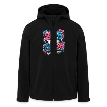 2025 Geburtstag das ganze Jahr - Recycelte Männer Softshell-Jacke von Stanley/Stella - Schwarz - Vorne - AI Model Male 185 light (185cm)