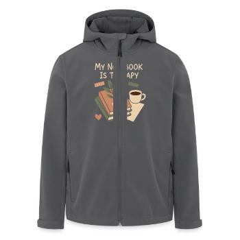 Journaling Aesthetic Creative Planer Life Writing - Recycelte Männer Softshell-Jacke von Stanley/Stella - Anthrazit - Vorne - AI Model Male 185 light (185cm)