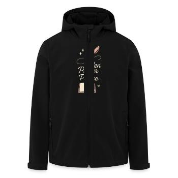 Journaling Aesthetic Creative Planer Life Writing - Recycelte Männer Softshell-Jacke von Stanley/Stella - Schwarz - Vorne - AI Model Male 185 light (185cm)
