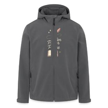 Journaling Aesthetic Creative Planer Life Writing - Recycelte Männer Softshell-Jacke von Stanley/Stella - Anthrazit - Vorne - AI Model Male 185 light (185cm)