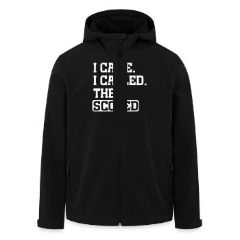 Funny Sports Ansager - Recycelte Männer Softshell-Jacke von Stanley/Stella - Schwarz - Vorne - AI Model Male 185 light (185cm)