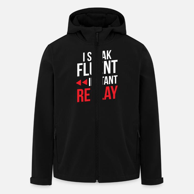 Annonceur sportif drôle - Veste softshell homme en polyester recyclé Stanley/Stella - noir