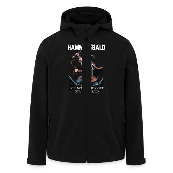 Hammersbald – Norse God of Impatience - Men’s Recycled Softshell Jacket by Stanley/Stella - black - Front - AI Model Male 185 light (185cm)