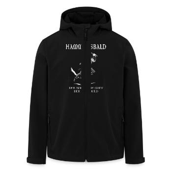 Hammersbald – Norse God of Impatience - Men’s Recycled Softshell Jacket by Stanley/Stella - black - Front - AI Model Male 185 light (185cm)