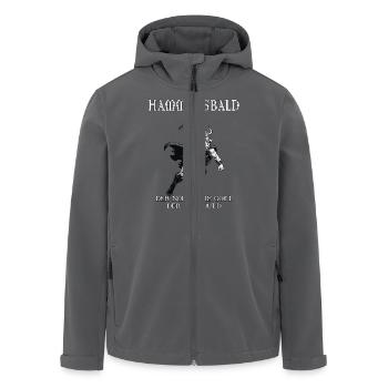 Hammersbald – Norse God of Impatience - Men’s Recycled Softshell Jacket by Stanley/Stella - black - Front - AI Model Male 185 light (185cm)