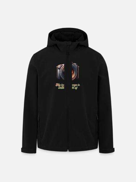 Declaration of love in blur - Men’s Recycled Softshell Jacket by Stanley/Stella - black