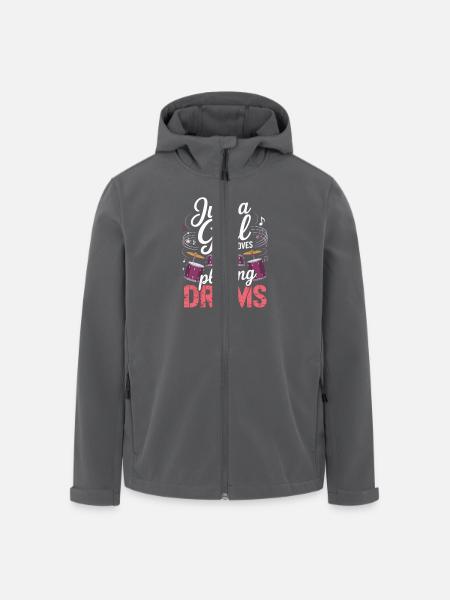 Just a girl who loves playing drums - Recycelte Männer Softshell-Jacke von Stanley/Stella - Schwarz