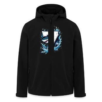 Hai Kindergeburtstag 7 Jahre Freude - Recycelte Männer Softshell-Jacke von Stanley/Stella - Schwarz - Vorne - AI Model Male 185 light (185cm)