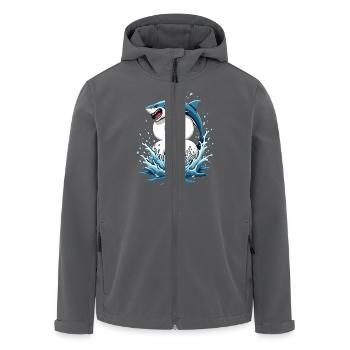 Hai Kinder Geburtstag Acht Jahre Jubiläum - Recycelte Männer Softshell-Jacke von Stanley/Stella - Anthrazit - Vorne - AI Model Male 185 light (185cm)