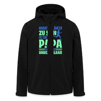 Papa MARATHON LÄUFER ZU SEIN EINE EHRE Lustiges - Recycelte Männer Softshell-Jacke von Stanley/Stella - Schwarz - Vorne - AI Model Male 185 light (185cm)