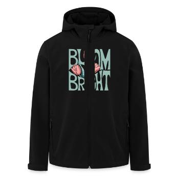 Bloom Bright Tulpen Illustration Frühlingshaftes - Recycelte Männer Softshell-Jacke von Stanley/Stella - Schwarz - Vorne - AI Model Male 185 light (185cm)