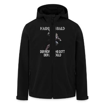 Hammersbald – Norse God of Impatience - Men’s Recycled Softshell Jacket by Stanley/Stella - black - Front - AI Model Male 185 light (185cm)