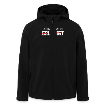 Läufer ZIELEINLAUF ERLEDIGT Laufen Lustiges - Recycelte Männer Softshell-Jacke von Stanley/Stella - Schwarz - Vorne - AI Model Male 185 light (185cm)
