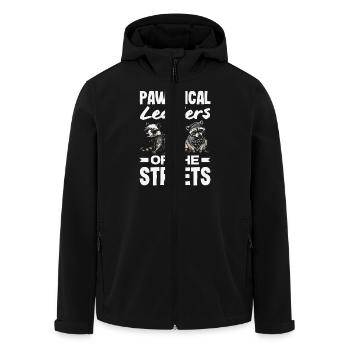 Unterstützen Sie Lokale Straßenkatzen - Recycelte Männer Softshell-Jacke von Stanley/Stella - Schwarz - Vorne - AI Model Male 185 light (185cm)
