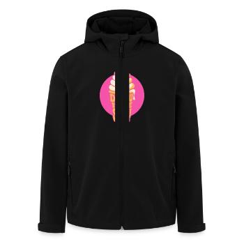Delulu is the Solulu Icecream - Men’s Recycled Softshell Jacket by Stanley/Stella - black - Front - AI Model Male 185 light (185cm)