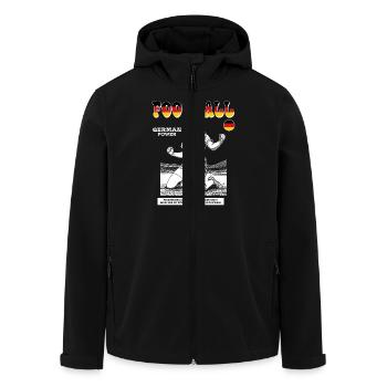 Deutscher Frauenfußball Shirt: Technik mit Herz - Recycelte Männer Softshell-Jacke von Stanley/Stella - Schwarz - Vorne - AI Model Male 185 light (185cm)