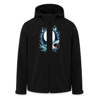 Hai Kindergeburtstag Nummer Neun Abenteuer - Recycelte Männer Softshell-Jacke von Stanley/Stella - Schwarz - Vorne - AI Model Male 185 light (185cm)