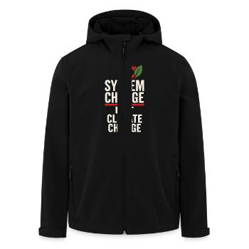 Changement climatique Anxiété Gen Z Eco Stress Doomscroll - Veste softshell homme en polyester recyclé Stanley/Stella - noir - Devant - AI Model Male 185 light (185cm)