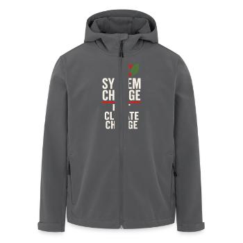 Changement climatique Anxiété Gen Z Eco Stress Doomscroll - Veste softshell homme en polyester recyclé Stanley/Stella - charbon - Devant - AI Model Male 185 light (185cm)