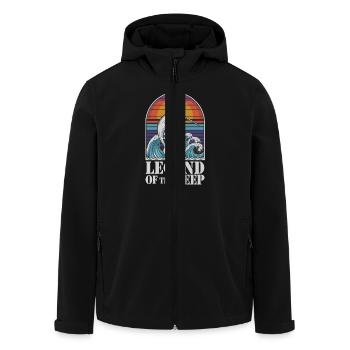 Légende Du Narval Profond Illustration Avec - Veste softshell homme en polyester recyclé Stanley/Stella - noir - Devant - AI Model Male 185 light (185cm)