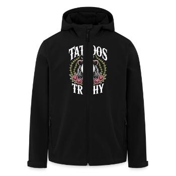 Opossum-possum-tattoos Sind Trashig - Recycelte Männer Softshell-Jacke von Stanley/Stella - Schwarz - Vorne - AI Model Male 185 light (185cm)