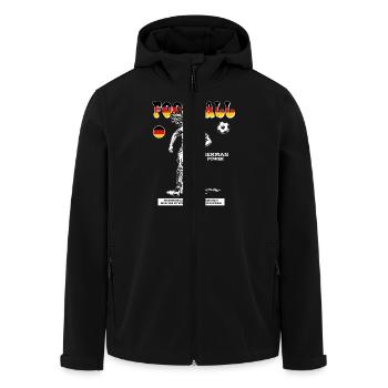 Deutsche Fußballerin Shirt: Spiel mit Vision - Recycelte Männer Softshell-Jacke von Stanley/Stella - Schwarz - Vorne - AI Model Male 185 light (185cm)