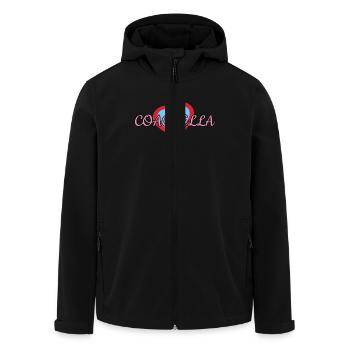Vibrant Music Festival Design - Men’s Recycled Softshell Jacket by Stanley/Stella - black - Front - AI Model Male 185 light (185cm)