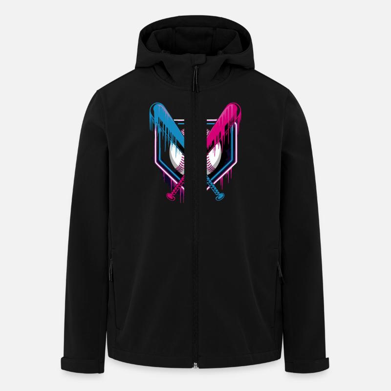 Baseball Leidenschaft Neon Stil - Recycelte Männer Softshell-Jacke von Stanley/Stella - Schwarz