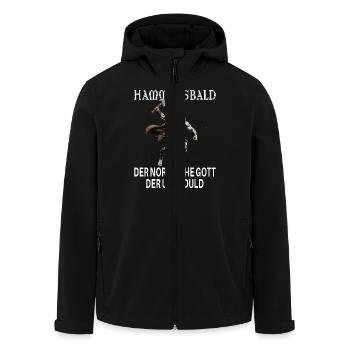 Hammersbald – Norse God of Impatience - Men’s Recycled Softshell Jacket by Stanley/Stella - black - Front - AI Model Male 185 light (185cm)