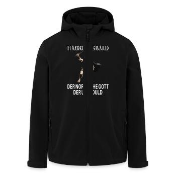 Hammersbald – Norse God of Impatience - Men’s Recycled Softshell Jacket by Stanley/Stella - black - Front - AI Model Male 185 light (185cm)