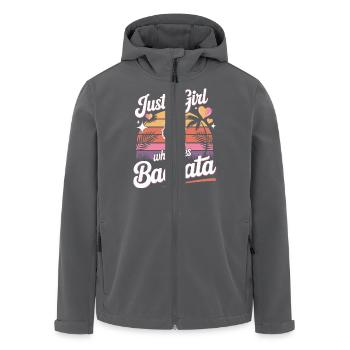 Just a girl who loves Bachata - Men’s Recycled Softshell Jacket by Stanley/Stella - anthracite - Front - AI Model Male 185 light (185cm)