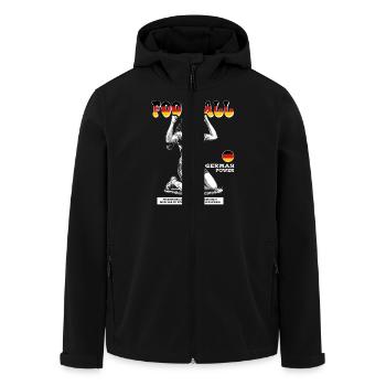 Deutscher Frauenfußball Shirt: Torjubel mit Power - Recycelte Männer Softshell-Jacke von Stanley/Stella - Schwarz - Vorne - AI Model Male 185 light (185cm)