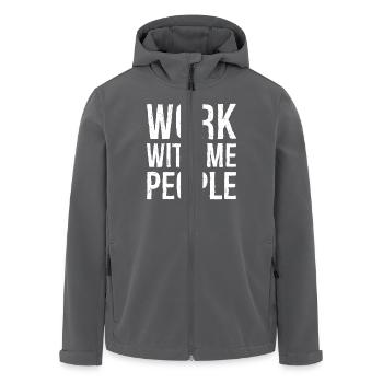 work with me people - Veste softshell homme en polyester recyclé Stanley/Stella - charbon - Devant - AI Model Male 185 light (185cm)
