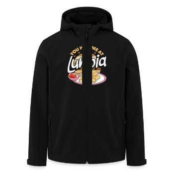 Funny Spring Rolls You Had Me At Lumpia - Men’s Recycled Softshell Jacket by Stanley/Stella - black - Front - AI Model Male 185 light (185cm)