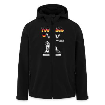 German Fußballspielerin Shirt: Faulspiel mit Folge - Recycelte Männer Softshell-Jacke von Stanley/Stella - Schwarz - Vorne - AI Model Male 185 light (185cm)