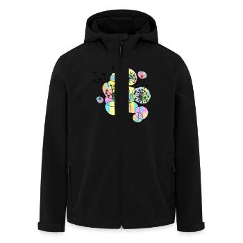Blumen - Recycelte Männer Softshell-Jacke von Stanley/Stella - Schwarz - Vorne - AI Model Male 185 light (185cm)
