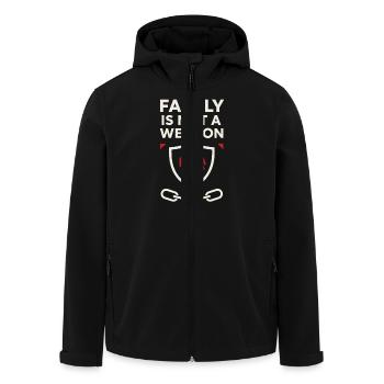Awareness for parents of the decision - Men’s Recycled Softshell Jacket by Stanley/Stella - black - Front - AI Model Male 185 light (185cm)