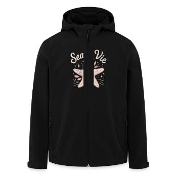 Sea La Vie Sweet Starfish Desing - Men’s Recycled Softshell Jacket by Stanley/Stella - black - Front - AI Model Male 185 light (185cm)