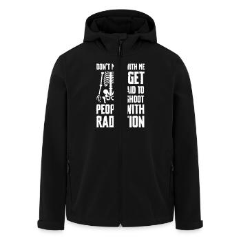 Radiation expert skeleton humor X-ray - Men’s Recycled Softshell Jacket by Stanley/Stella - black - Front - AI Model Male 185 light (185cm)