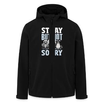 Unterstützen Sie Lokale Straßenkatzen - Recycelte Männer Softshell-Jacke von Stanley/Stella - Schwarz - Vorne - AI Model Male 185 light (185cm)