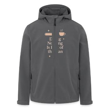 Mindful Wellness Restoration, Gentle - Men’s Recycled Softshell Jacket by Stanley/Stella - anthracite - Front - AI Model Male 185 light (185cm)