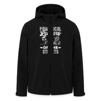 Unterstützen Sie Lokale Straßenkatzen - Recycelte Männer Softshell-Jacke von Stanley/Stella - Schwarz - Vorne - AI Model Male 185 light (185cm)