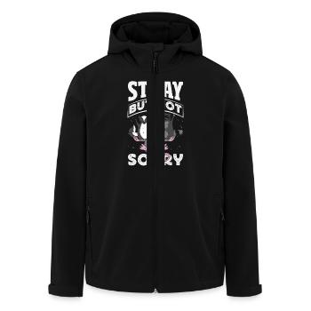 Unterstützen Sie Lokale Straßenkatzen - Recycelte Männer Softshell-Jacke von Stanley/Stella - Schwarz - Vorne - AI Model Male 185 light (185cm)