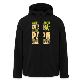 Papa MARATHON LÄUFER ZU SEIN EINE EHRE Lustiges - Recycelte Männer Softshell-Jacke von Stanley/Stella - Schwarz - Vorne - AI Model Male 185 light (185cm)
