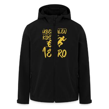 Läufer ÜBERHOLEN KOSTET 1 EURO Laufen Lustiges - Recycelte Männer Softshell-Jacke von Stanley/Stella - Schwarz - Vorne - AI Model Male 185 light (185cm)